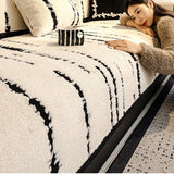 1PC Sofa Cushion Winter Thickened New Non-slip Light Luxury One-piece Plush Seat Cushion Cover Towel Home Textile