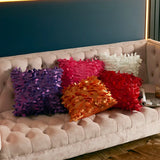 Solid Color 3D Leaf Body Pillow Soft Sofa Pillow for Home Living Room, Hotel, Car Back Satin Home Accessories for Bedrooms