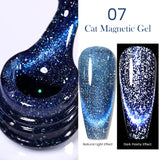 Auroras Cat Magnetic Gel Nail Polish Reflective Sparkling Glitter Semi Permanent Nail Art Soak Off LED UV Gel Varnis