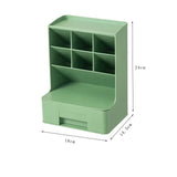 Simple Pen Holder With Drawer Multifunction Desktop Organizer Stationery Storage Box Student Office Desk Decorations