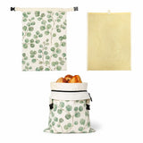 Reusable Beeswax Bread Bags Lock Closure Large Capacity Sourdough Bread Bags Freshness Preservation Beeswax Coated