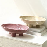 Modern Creative Hand Crafted Ceramic Three Legged High Legged Fruit Tray for Home, Living Room, Tabletop, Fruit Tray, Candy Tray