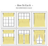 Christmas Grid Curtains Road Pocket Shade Curtain for Tassel Kitchen Bedroom Room Living Bay Window Cabinet Curtain