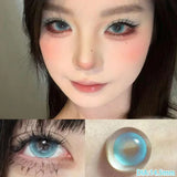 1Pair New Korean Lenses Myopia Blue Eyes Colored Contact Lenses Beauty Pupils Soft Natural Lens Green Prescription Lenses