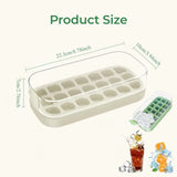 New Ice Cube Tray with Lid and Bin 21 Pcs Quick-Fill No-Touch Ice Cube Mold for Summer DIY Freezer Cocktail Tea Whisky Ice Box