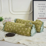 1pcs Cotton Double-layer Sand Buckwheat Shell Headrest Cute Floral Rabbit Ear Breathable Pillow Comfortable Cervical Bolster