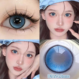 2pcs Myopia Color Contact Lenses for Eyes with Prescription Beauty Pupils Makeup Eye Color Lenses Fashion Blue Lenses