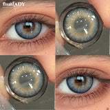 1 Pair Colored Contact Lenses Natural Pupils Eyes Contact lenses Gray Soft Contacts 14.50mm