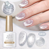 10ml Super Shining Reflective Cat Magnetic Gel Ultra Shine Glitter Red Silver Soak Off UV LED Gel Nail Art Varnish