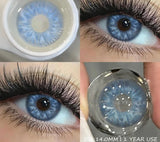 1 Pair Colored Contact Lenses for Eyes Brown Contacts Lenses Fashion Blue Lenses Yearly Gray Pupils Lens Beauty Makeup
