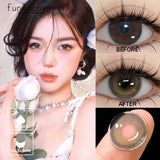 1pair Colorcon Contact Lenses for Eyes Fashion Gray Color Lenses Blue Lens Eye Contacts Beauty Pupils Yearly Cosmetics