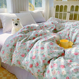 New Class A All-cotton Oxygen-enriched Double-layer Yarn Printed Quilt Cover Skin-friendly  Breathable Duvet Cover 220x240