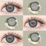 1pair Colorcon Contact Lenses Green Color Lens Natural Brown Eye Contacts Gray Pupils Beautiful Cosmetic Yearly Lenses