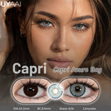Natural Blue Colored Contact Lenses Blue Contact Lenses Capri Series Cosmetic Lens New Style 2Pcs
