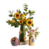 New Creative painted ceramic vases home living room desk decoration ornaments flower arrangement vases spatial aesthetic design