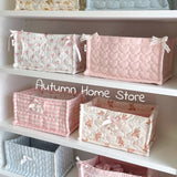 Original Korean Imported Quilted Storage Basket Desktop Good Item Storage Cute Storage Frame