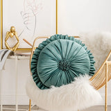 Lotus Leaf Lace Pillow Round Flower Office Back Cushion Creative Circle Home Bedhead Decoration Pillows Homestay Sofa Decor