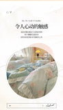 4Pcs Korean Princess Style Floral Ruffles Bedding Set Single Queen Size Soft Skin-friendly Washed Cotton Duvet Cover Pillowcase