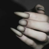 Halloween Press-On Nails Vampire Nails Almond Shape and Round Matte with Fangs Design Horror Halloween Nails for Women Girls Ha