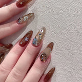 12-Grid Flower Glitter Nail Art Decorations Polka Dot Colorful Glitter Nail Accessories DIY Minimalist Sequins Nail Decorations
