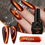 10ml Golden Gems Cat Magnetic Gel Nail Polish Gold Light Magnetic Semi Permanent Soak Off UV LED Gel Varnish Nail Supplies DIY