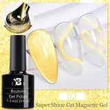 7.5ml Golden Gradient Cat Eye Nail Polish Gel Phototherapeutic Gel Soak Off Nail Magnetic Gel Polish Nail Art DlY