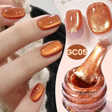 10ml Super Shining Reflective Cat Magnetic Gel Ultra Shine Glitter Red Silver Soak Off UV LED Gel Nail Art Varnish