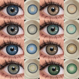 1 Pair Brown Color Contact Lenses for Eyes Big Eyes Natural Lenses Beautiful Pupils Cosmetics Gray Lens Color Women