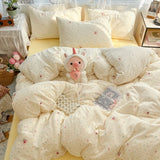 New Student Season Item Quilt Cover  A Fresh and Oxygen-rich Double-layer Gauze Printed Duvet Cover Skin-friendly Bedding
