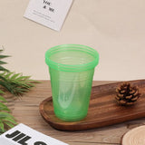 100Pcs Neon Glow Plastic Party Cups Neon Colors Cups For UV Black Light Reactive Neon Birthday Glow in the Dark Party Supplie