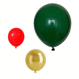 82pcs Christmas latex balloon set gold pentagram balloon accessories, green, red, and gold balloons suitable