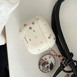 Korean Cartoon Cute Retro Style Earphone Case For AirPods Pro 2 Air Pods 2 3 4 Wireless Bluetooth Headphone Cover Puppy Pendant