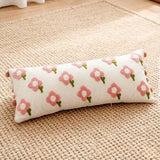 90x35cm Floral Tufted Cushion Cover Soft Plush Throw Pillow Pink Green Home Decor Sofa Bedroom