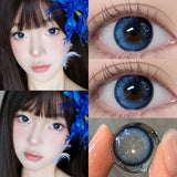 1 Pair Brown Eye Lenses Korean Natural Lenses Color Year Contact Lenses Eyes with Degree Black Beautiful Pupil 0-8 Degree