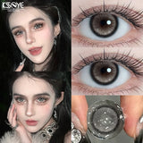 2pcs/pair Yearly Colored Contacts with Prescription Beauty Cosmetic Brown Pupil Super Natural Korean Lenses Fast Shipping