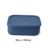 Silicone Bento Lunch Box Microwave Heating Lunch Box Fruit & Vegetable Storage Box Suitable for Students and Office Workers