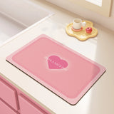 Vibrant Pattern Diatomite Mat Fast Drying Heat-Resistant Absorbent Non-slip Pad for Kitchen Countertop Coffee& Dining Table