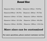 Ikeehome  Irregular Checkerboard Bedroom Rug Round Simple Design Solid Color IG Fashion Living Room Carpet Polyester Cute Decoration Home