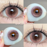 2PCS Pink Colored Contacts Lenses with Degree Korean Lenses New Colored Pupils for Natural Effect Colored Eyes Lenses