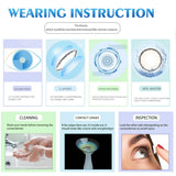 Cosplay Colored Contact Lenses Crazy White Lenses Red Anime Contacts Halloween Beauty Makeup Lens Black Eyes Contacts