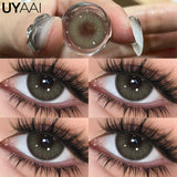 Atmosphere Essential Natural Color Contact Lenses - Bionic Pupil Design, Premium Texture, Versatile Brown/Blue/Gray