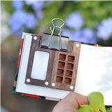 1pcs Portable Wooden Handmade Watercolor Paint Box Empty Box Mini Black Walnut/cherry Paint Palette Painting Supplies