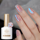 10ml Pink Gold Water Light Cat Magnetic Gel Polish HEMA TPO FREE Aurora Glitter Crystal Soak Off UV Varnish Manicure