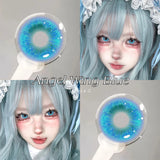 2PCS Fashion Makeup Beauty Colored Contact Lenses for Eyes Degree Myopia Red Eye Soft Anime Cosplay Pink Contact Lens