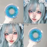 2PCS Fashion Makeup Beauty Colored Contact Lenses for Eyes Degree Myopia Red Eye Soft Anime Cosplay Pink Contact Lens