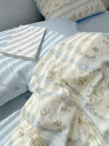 Fre Sle Pure Cotton Bedding Set 40 Tead Count 4-Piece Quilt Cover eet Fitted eet Pillowcase Set for Students