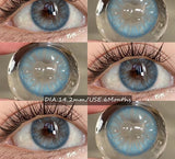 New Colored Contact Lenses 2pcs Fashion Blue Eyes Contacts Gray Beauty Pupils Brown Colorful Makeup Contact Green Lens