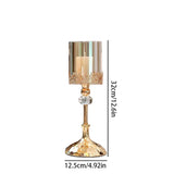 Crystal Candle Holder Luxury Wedding Party Festival Christmas Romantic Dinning Table Centerpiece Candlestick Home Decoration