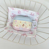 cartoon cute cookie bear love heart pendant shockproof silicone protective case for apple airpods 1 2 3 4 pro 2 earphone cover