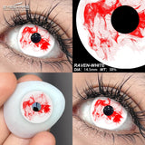 1 Pair Colored Contact Lenses for Eyes Cosplay White Lenses Black Eye Anime Lenses Halloween Cosmetic Cosplay Lenses